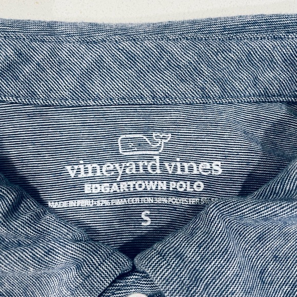Men's Vineyard Vines Blue Edgartown Polo Shirt - Picture 3 of 3